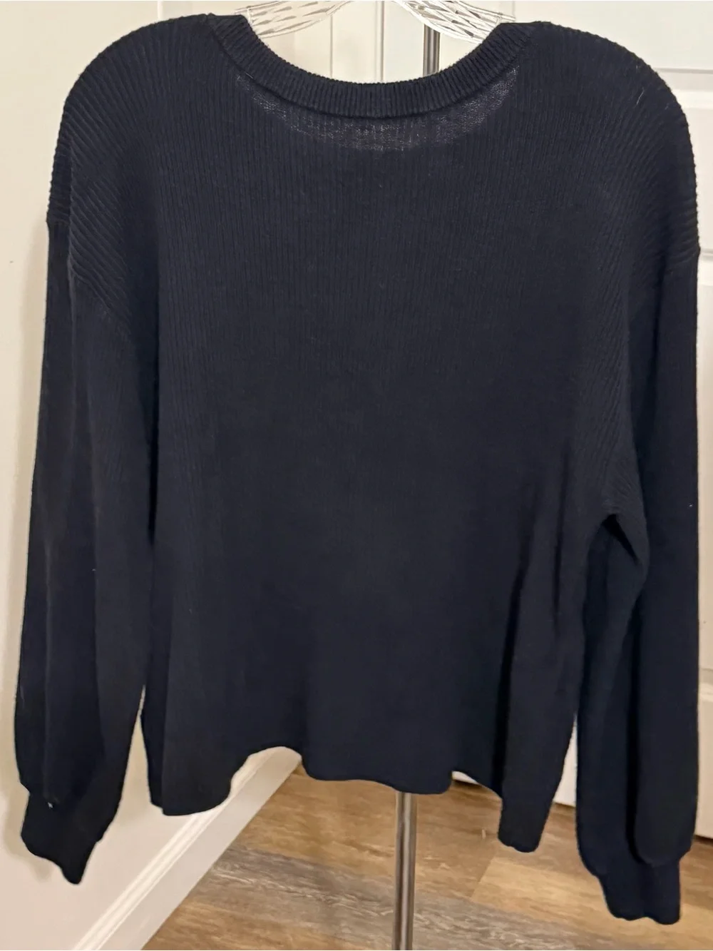 Lululemon Reversible Crossover Ribbed Wrap Sweater Black Large